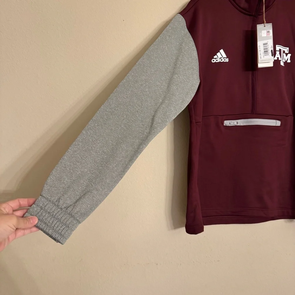 Texas A&M Aggies University adidas Sweatshirt Men's Marron Wine New Sz M NEW $75